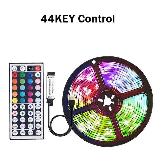 1-30M/100FT USB LED Strip Lights Tuya APP Control Color Changing 5050 RGB TV Backlight Flexible Lamp Tape for Room Decoration