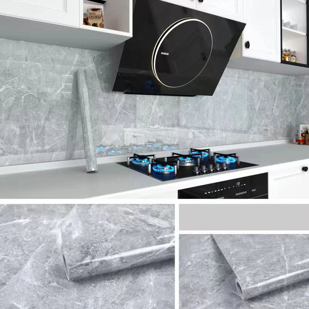 Kitchen Oil-Proof Film Stove Waterproof Moisture-Proof  Wallpaper Countertop Self-Adhesiv Cabinet Renovation Tile Marble Sticker