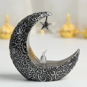 Starry Moon Candlestick Ramadan Festival Decora Home Decor Moon Led Candle Lamp Eid Mubarak Party Islamic Muslim Decors Supplies