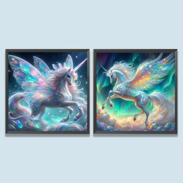 5D DIY Full Round Drill Diamond Painting Dream Unicorn Home Decor Art Craft