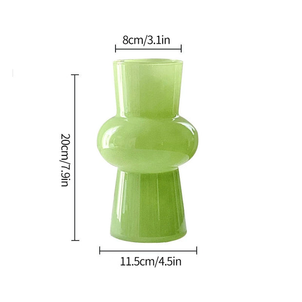 Glass Flower Vase Creative Vase Decorative Hydroponic Flower Container Nordic Style Flower Vases Desktop Flower Bottle Decor