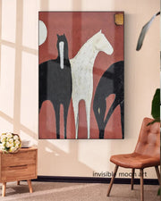 Abstract Picasso Style Horse Aniaml Art Poster Canvas Painting Wall Prints Picture for Living Room Home Decor