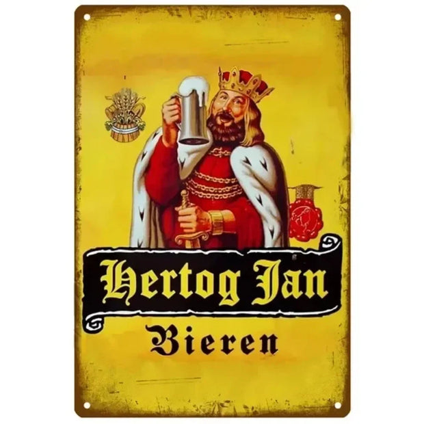 Metal Poster Classic Beer Brand Sign Wall Decor for Bar Pub Club Retro Wall Decoration Metal Plaque Pendant Art for Man Cave