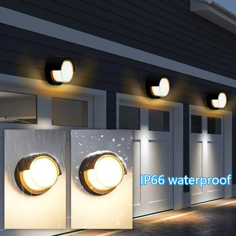 Led Outdoor Wall Light Waterproof IP66 Motion Sensor Led Outdoor Lighting Porch Lights Balcony Garden Lights Outdoor Wall Lamp