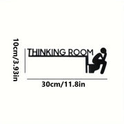 New Modern Toilet Door Sign - Thinking Room Wall Mount Sculpture, Home Decor Artwork, Decorative Door Frame Pendant