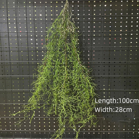 1pcs Artificial Green Plant Rattan Green Grass Plants Vine Hanging Rattan For Wall Wedding Garden HOme Decoration Landscaping