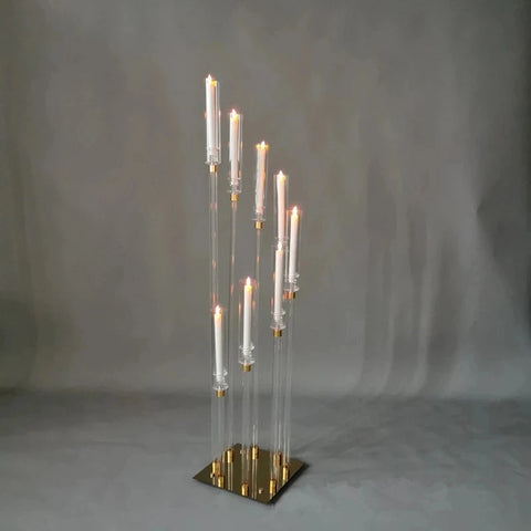 2/4/6/10set Candle Holders 8/5Heads Table Candelabra Wedding Centerpiece Pillar Stand Road Lead Party Candlesticks Home