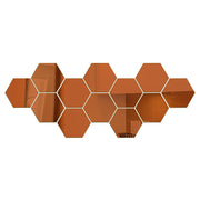 6/12pcs 3D Mirror Wall Sticker Hexagon Decal Home Decor DIY Self-adhesive Mirror Decor Stickers Art Wall Decoration 126mm Large