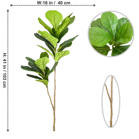 70/135cm Artificial Ficus Tree Branches Large Banyan Leaves Fake Rubber Plant Plastic Tall Plant Landscape For Home Garden Decor