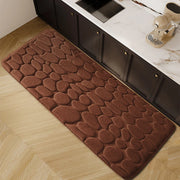 1pc Chic Cobblestone Design Kitchen Mat Soft Washable Anti-Skid Absorbent Home Decor Decor Rug