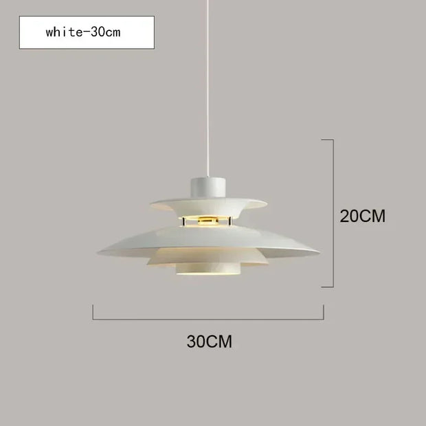 Danish UFO Hanging Lamp Nordic LED Dining Table Pendant Light Minimalist Indoor Living Room Decoration Restaurant Bar Chandelier