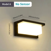 LED Wall Lamp Light AC85-265V 16W Motion Radar Sensor Cold White Warm White ABS Waterproof Modern For Indoor Outdoor Home Decor