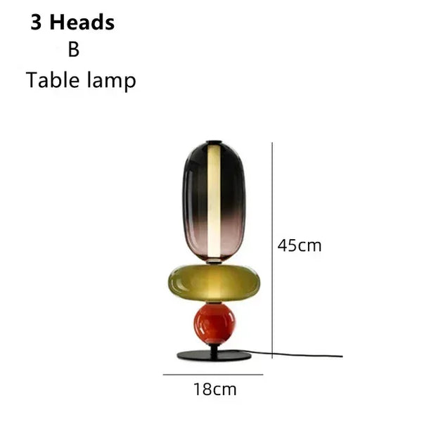 Italian Designer Creative Colored Glass LED Floor Light Living Room Bedroom Study table Lamps Indoor Lighting Decor Candy Lights