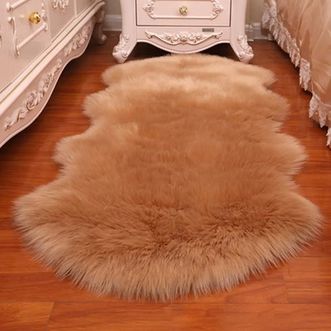 Faux Fluffy Shaggy Rugs Artificial Sheepskin Long Hair Carpet Floor Wool Fluffy Mat Home Decor Non Slip For Living Room Bedroom