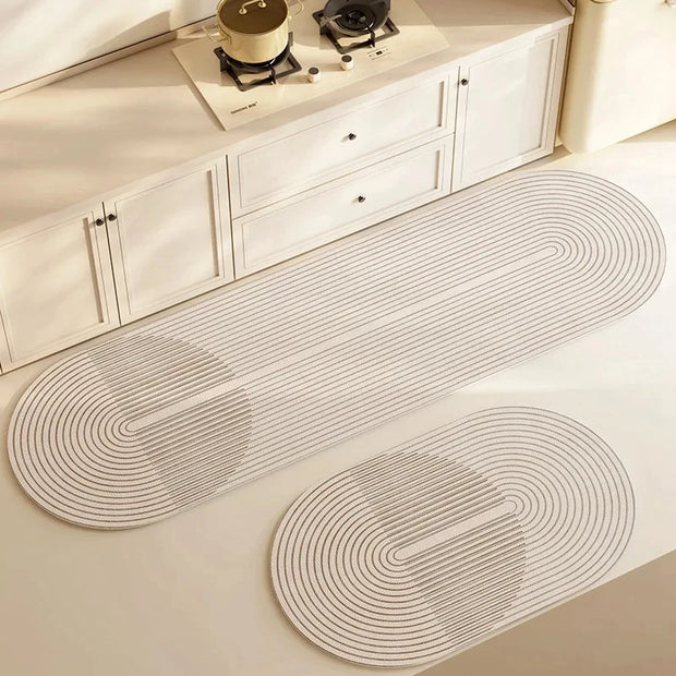 Super Absorbent Kitchen Floor Mat Long Diatomite Kitchen Rug Soft Washable Carpets Anti Slip Bathroom Entrance Doormat 주방매트