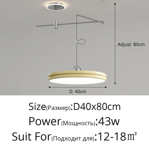 Scalable Restaurant Dining Table Pendant Light Nordic Modern Personalized Bauhaus Rocker Design Hanging Lamp Study Light Fixture