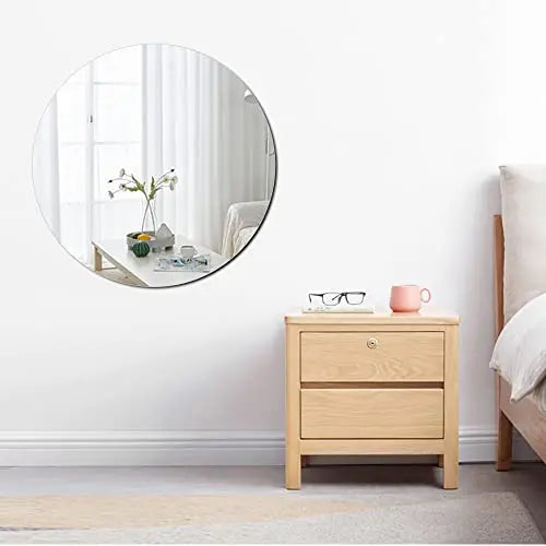 10 15 20 30cm Round Elliptic Acrylic Wall Mirror Plexiglass Big Large Mirror for Walls Bathroom Wall-Mounted Mirrors for Make Up