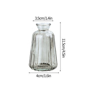 Vintage Flower Vase Mini Glass Vase Wedding Party Transparent Hydroponics Plant Flower Vases Desktop Ornaments Home Decorations