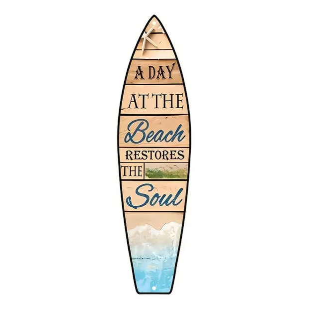 Tiki Bar Surfboard Wooden Sign Beach Themed Decor Decorative Wall Sign Home Decor Room Decor Wall Art Home Party Summer Decor