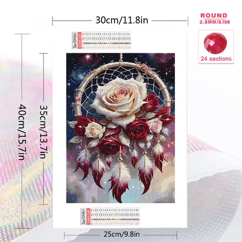 Evershine Diamond Embroidery Flower Picture Of Rhinestones Full Square Mosaic Dream Catcher Painting Drill Wall Art