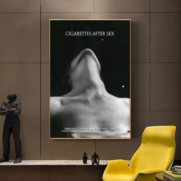 Black Modern Women Cigarettes After Sex Canvas Paintings Posters and Prints Wall Art Pictures for Living Room Decoration Cuadros