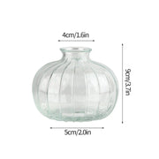 Vintage Flower Vase Mini Glass Vase Wedding Party Transparent Hydroponics Plant Flower Vases Desktop Ornaments Home Decorations