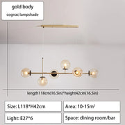 Modern Minimalist Hanging Lamp Nordic Ceiling Chandelier For Dining Room Kitchen Island Glass Ball Living Room Pendant Light