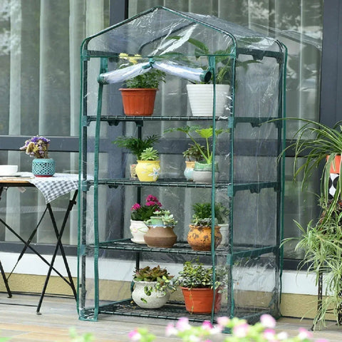 PVC Greenhouse Cover Household Plant Greenhouse Cover Mini Garden Warm Room Garden Waterproof Protect Cover Plant Grow