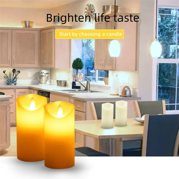 Candle Flameless Flicker Tea Battery Power Candle Electronic Wishing Led Halloween Home Decorati