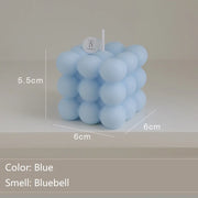 Ins Bubble Cube Shaped Candle Handmade Scented Candle Aromatherapy Soy Wax Candle Home Decoration Wedding Birthday Party Candles