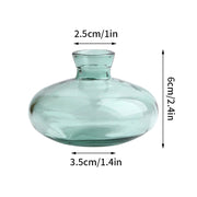 Vintage Flower Vase Mini Glass Vase Wedding Party Transparent Hydroponics Plant Flower Vases Desktop Ornaments Home Decorations