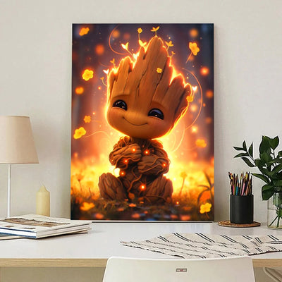 Disney Guardians of the Galaxy Diamond Painting Groot Full Drill Mosaic Cartoon Home Decoration Gift Rhinestone Pictures