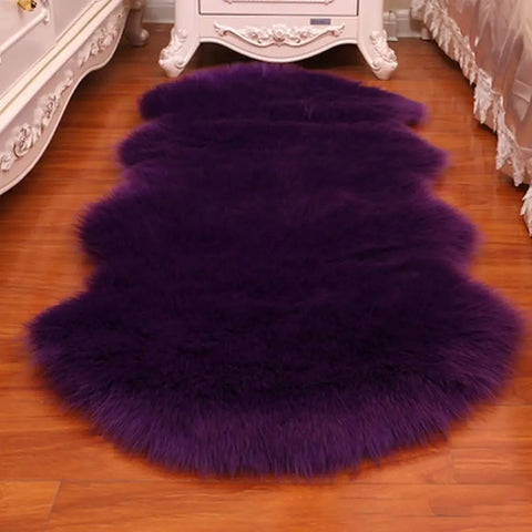 Faux Fluffy Shaggy Rugs Artificial Sheepskin Long Hair Carpet Floor Wool Fluffy Mat Home Decor Non Slip For Living Room Bedroom