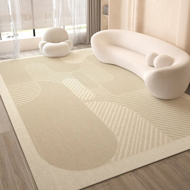 VIKAMA Cream style carpet living room light luxury high sense sofa floor mat French thickened bedroom bed rug non-slip carpet