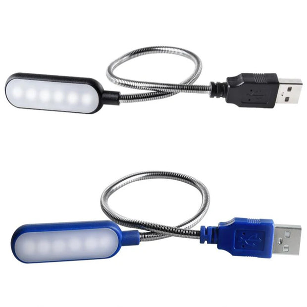 Flexible USB Book Lights DC5V Mini Portable Table Lamp USB Reading Lamps For Power Bank Laptop Notebook PC Computer Night Lights