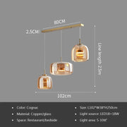 Nordic LED Galss Pendant Lights Modern Luxury Hanging Chandeliers Lighting Fixtures Restaurant Pendant Lamp Luminaire Suspension