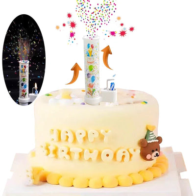 Surprise Candles Happy Birthday Cake Decorated Candles Creative Catapult Candy Effects Decorated Candles