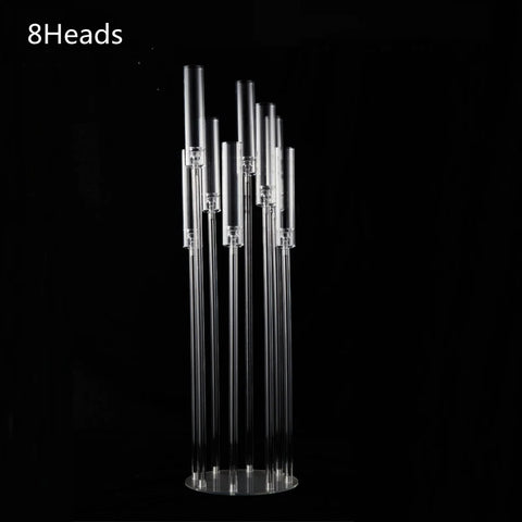 Acrylic Candelabra 9 Heads Candle Holders, Wedding Candlesticks,Table Centerpieces,Flower Stand Holder, Big Candelabrum,5/10 Pcs