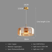 Nordic LED Galss Pendant Lights Modern Luxury Hanging Chandeliers Lighting Fixtures Restaurant Pendant Lamp Luminaire Suspension