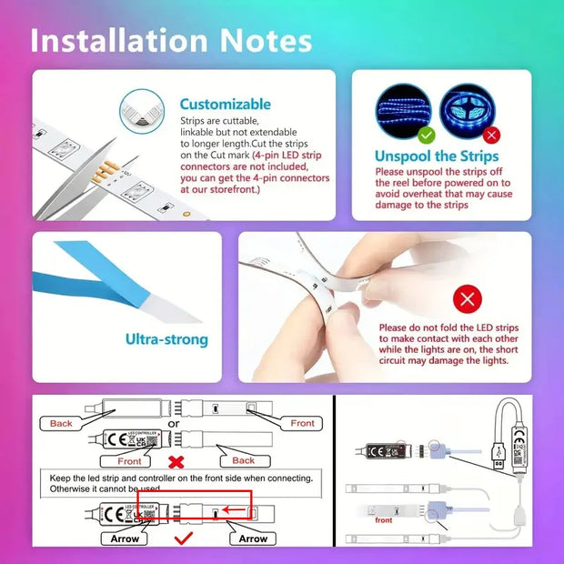 WiFi LED Strip Light Tuya Smart Life Flexible Light Lamp USB RGB5050 Desktop Screen TV BackLight Diode Tape Support Alexa Google