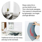 10 15 20 30cm Round Elliptic Acrylic Wall Mirror Plexiglass Big Large Mirror for Walls Bathroom Wall-Mounted Mirrors for Make Up