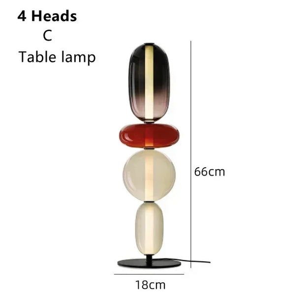 Italian Designer Creative Colored Glass LED Floor Light Living Room Bedroom Study table Lamps Indoor Lighting Decor Candy Lights