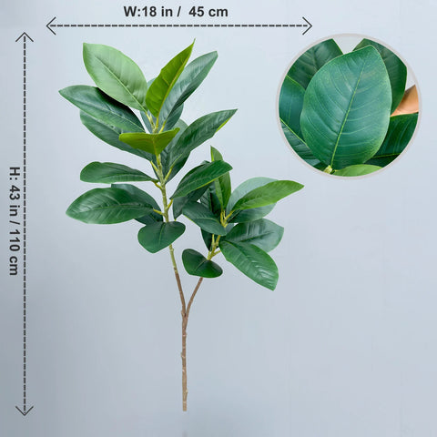 70/135cm Artificial Ficus Tree Branches Large Banyan Leaves Fake Rubber Plant Plastic Tall Plant Landscape For Home Garden Decor