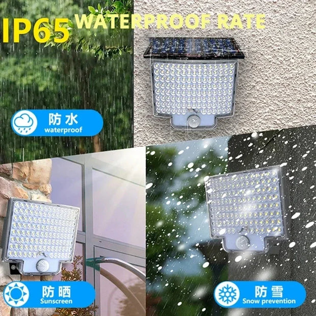 Solar Powered LED Wall Lights Split Type Garage Courtyard Lighting Super Bright Waterproof Human Body Sensing Street Lights