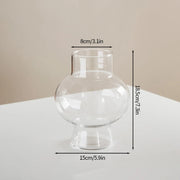 Glass Flower Vase Creative Vase Decorative Hydroponic Flower Container Nordic Style Flower Vases Desktop Flower Bottle Decor