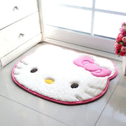 50x60cm Kawaii Hello Kitty Cartoon Rug Anime Kt Cat Plush Floor Mat Bathroom Non-Slip Carpet Car Cushion Soft Living Room Decor