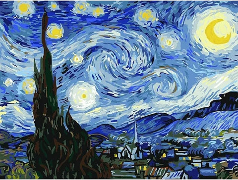 Starry Night Diamond Painting Kits for Adults DIY 5D Kits Van Gogh Diamond Art Kit Gem Art Craft Home Wall Decor