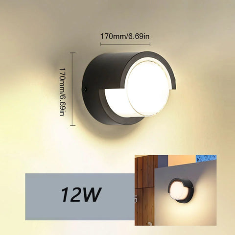 Led Outdoor Wall Light Waterproof IP66 Motion Sensor Led Outdoor Lighting Porch Lights Balcony Garden Lights Outdoor Wall Lamp