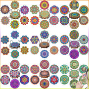 CHENISTORY 6 Pcs Diamond Painting Coasters with Holder, Mandala Diamond Art Coasters Diamond Small Painting Kits Art Craft