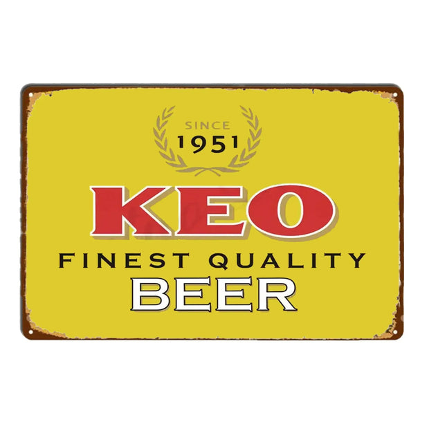 Metal Poster Classic Beer Brand Sign Wall Decor for Bar Pub Club Retro Wall Decoration Metal Plaque Pendant Art for Man Cave